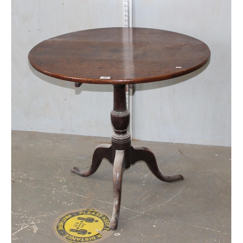 23 - Georgian Oak tilt top tripod table