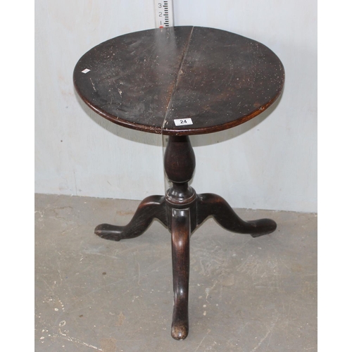 24 - Antique tripod table