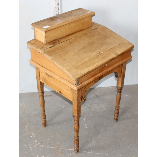 5 - A small antique pine Clerk's writing desk