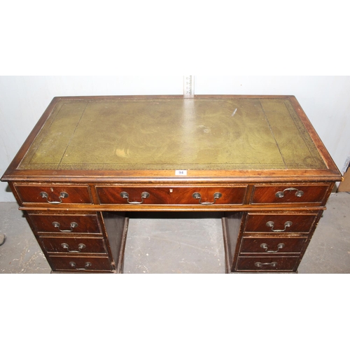 94 - 20th century leather topped desk