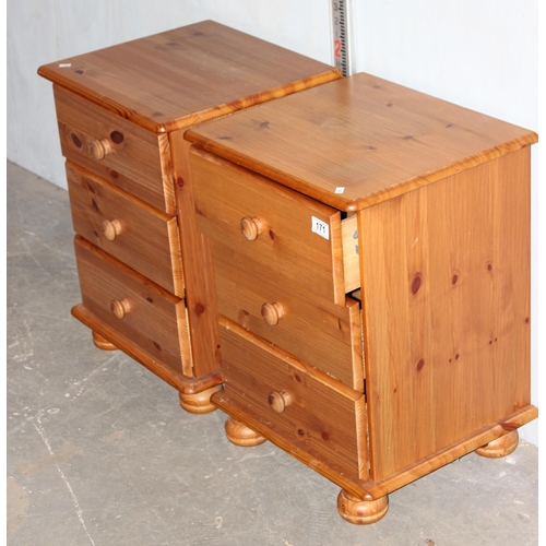 171 - 2 pine bedside cabinets