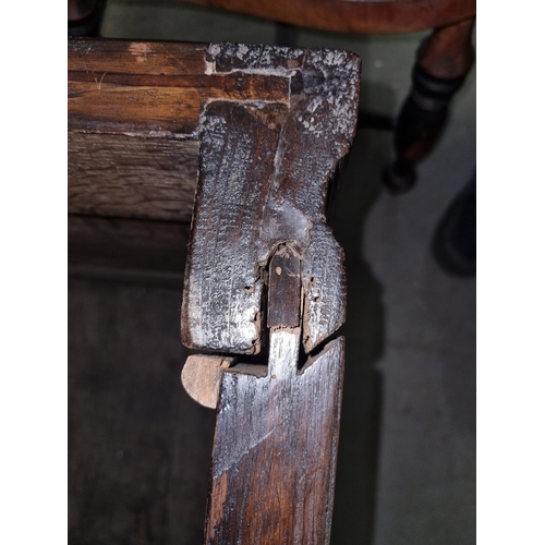 170 - 18th century Oak coffer with carved details