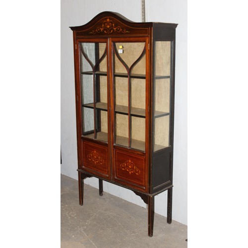 138 - Edwardian Sheraton revival display cabinet