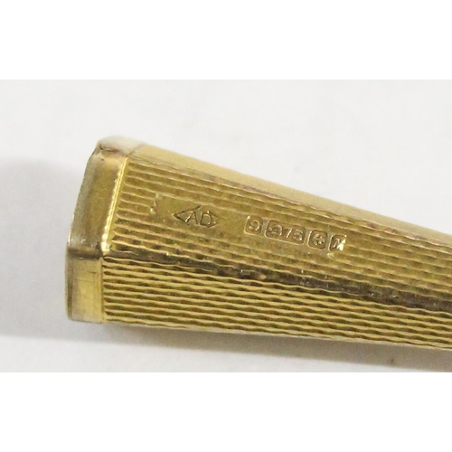 1217 - 9ct gold Dunhill cigarette holder, hallmarks for Birmingham 1961, approx 5.73g gross weight