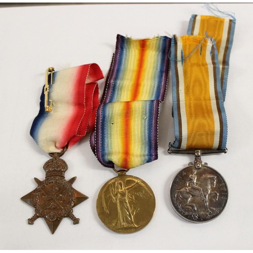 1001 - WW1 Mons Star medal trio to T1-333 Dvr W. Gibbons ASC