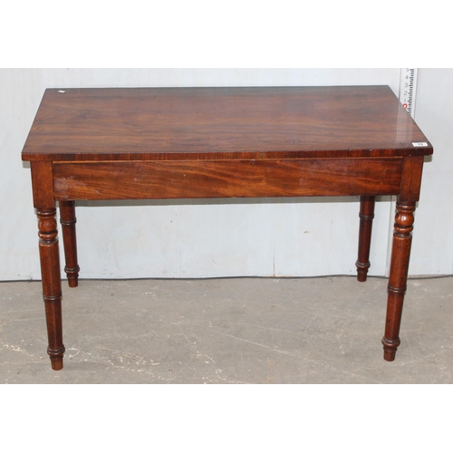 10 - Victorian mahogany side table on turned legs