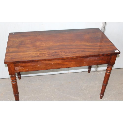 10 - Victorian mahogany side table on turned legs