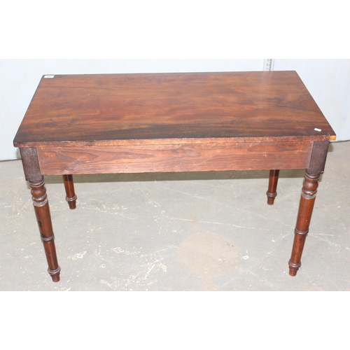 10 - Victorian mahogany side table on turned legs