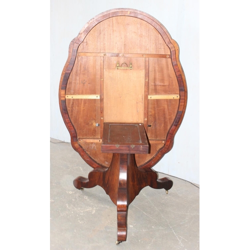 2 - Antique Rosewood tilt top breakfast table