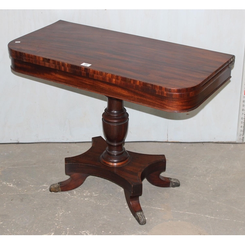 22 - A 19th century mahogany folding tea table