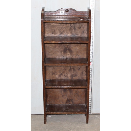 28 - Small vintage Oak bookcase