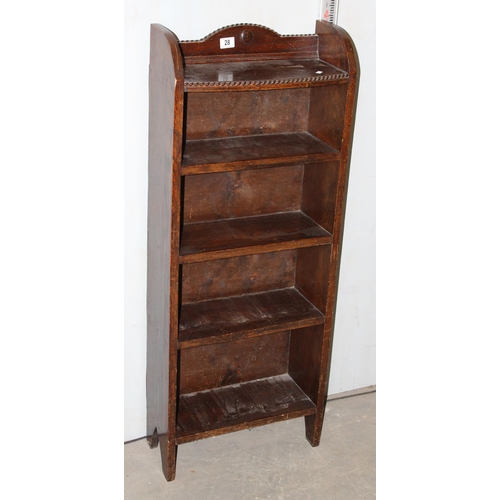 28 - Small vintage Oak bookcase