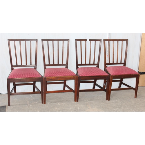 3 - A set of 5 Georgian mahogany dining chairs