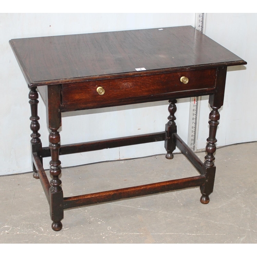 4 - A Georgian lowboy side table with drawer