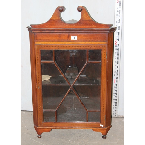 5 - Antique astral glazed wall cabinet