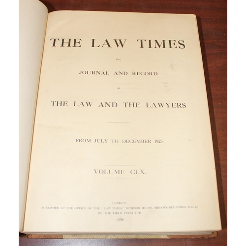 551 - A large qty of early 20th century Law Times Report books, approximately 34 volumes stretching approx... 