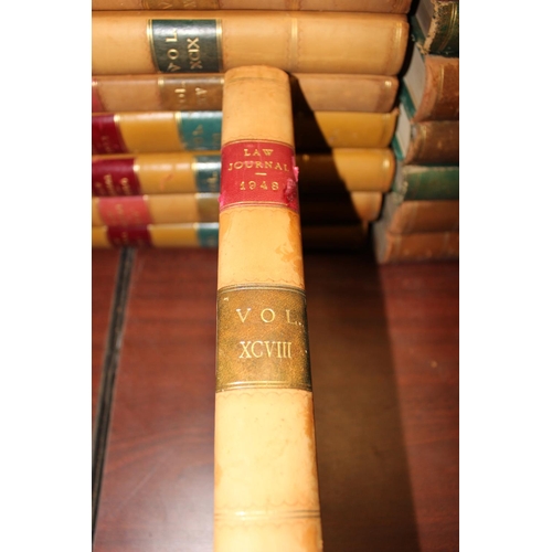 552 - A large qty of early 20th century Law Journal books, approximately 24 volumes stretching approx 42 i... 