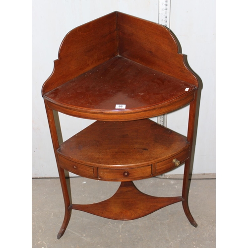 66 - 19th century Mahogany wash stand with drawer