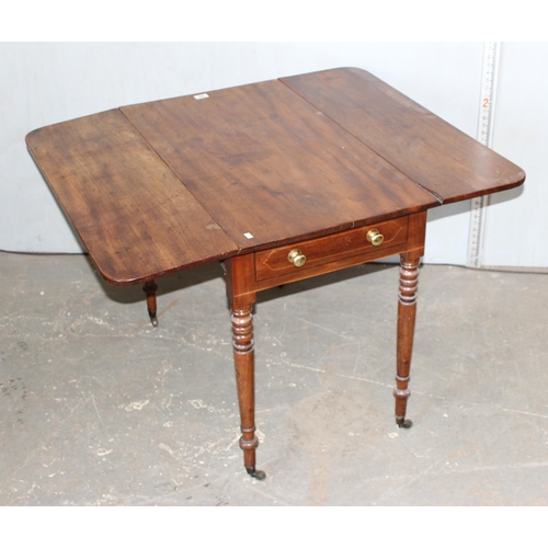 84 - A Victorian Mahogany dropleaf Pembroke table with drawer