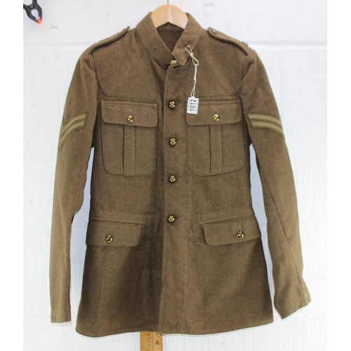 1004 - A rare WW1 period 1918 pattern British military tunic with various ink stamps and named, Some Royal ... 