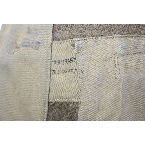 1004 - A rare WW1 period 1918 pattern British military tunic with various ink stamps and named, Some Royal ... 