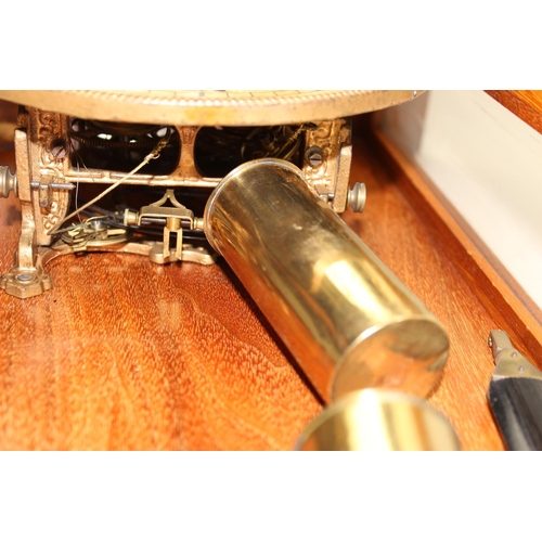 1407 - A vintage Vienna regulator wall clock, with weights and pendulum, no key, in wooden case