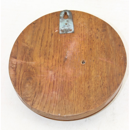 1409 - Vintage oak cased wall barometer