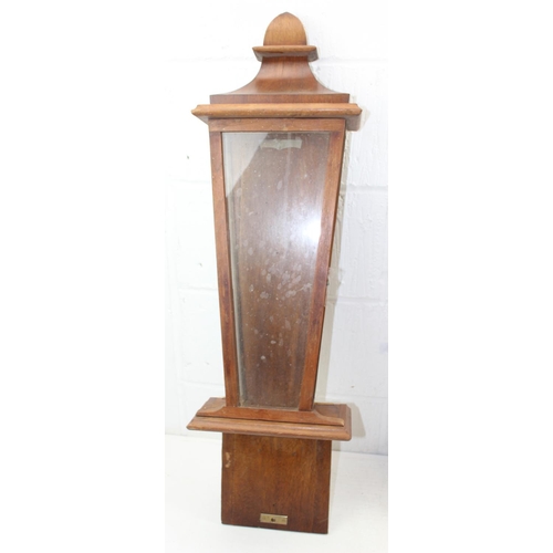 1412 - 3 antique style glazed wooden clock cases