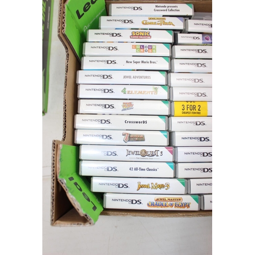 1512 - Qty of assorted Nintendo DS games (right), and empty boxes (left)