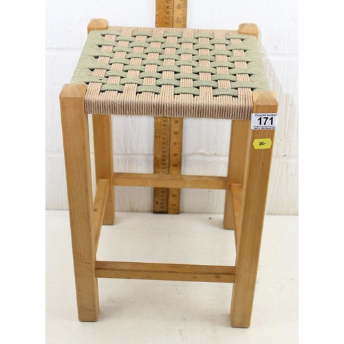 171 - Woven topped stool