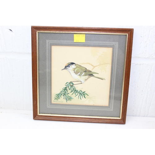 466 - Leonard. A. Holloway (XX) 5 original watercolours of birds, Sussex artist