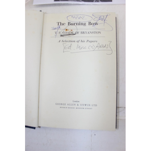 568 - Duncan Jevons signed and numbered copy of The Burning Bow by T.F. Coade. This book was previous stol... 