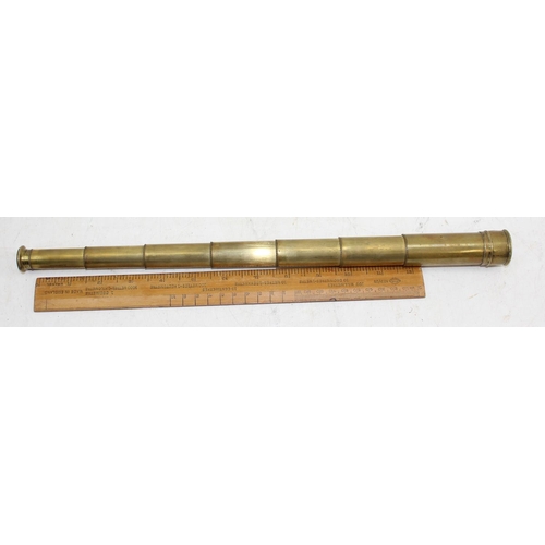 703 - An antique brass 6 drawer telescope by Elliott Bros of Charing Cross & Strand, London