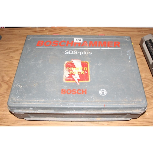 860 - Bosch hammer drill in case