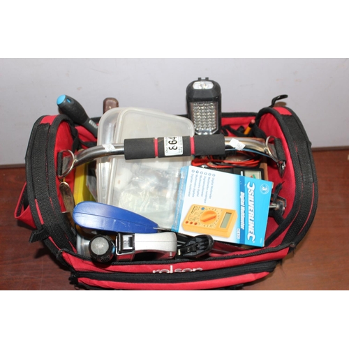 864 - Tool bag and various contents