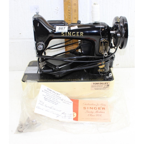 867 - Singer 99k sewing machine, no case