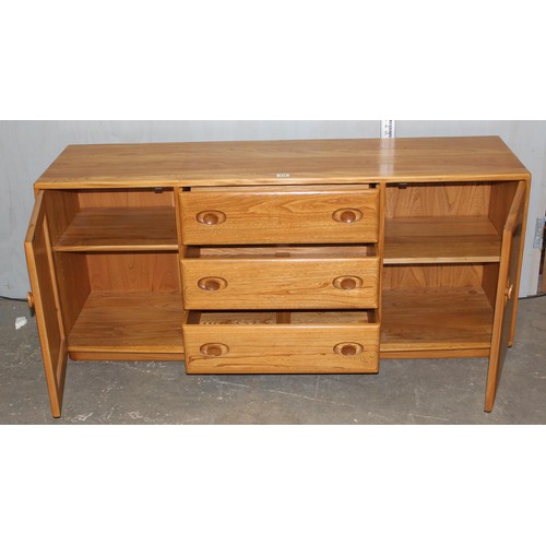 172 - Blonde Ercol Windsor 455L sideboard with bookcase and shelf top