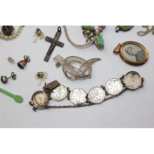 1234 - Qty of assorted jewellery to inc some gold and silver items, marked 9ct approx 22.1g gross, other ye... 