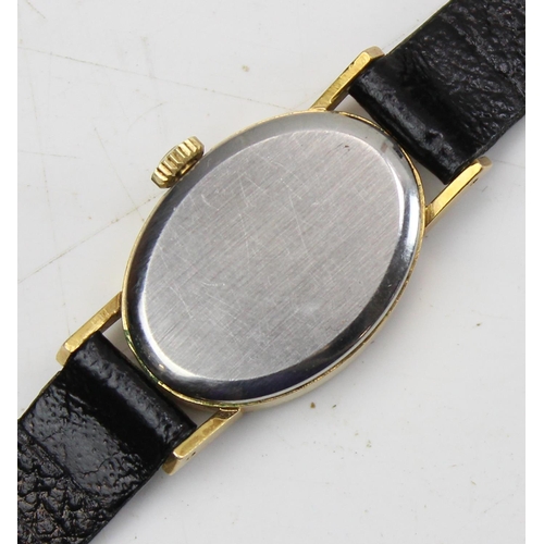 1401 - A ladies gold plated Tissot Sari wristwatch with leather strap - This lot is being sold on behalf of... 