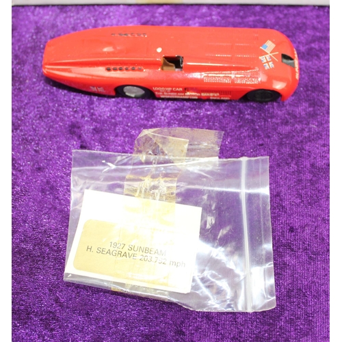 1528 - Rare 1980’s  Piccolino Budweiser rocket land speed record cast metal model car 1:76 scale a Stutz 19... 