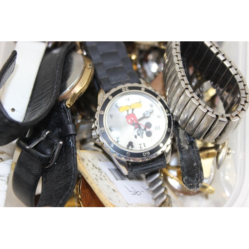 1417 - A box of assorted watches and cufflinks etc