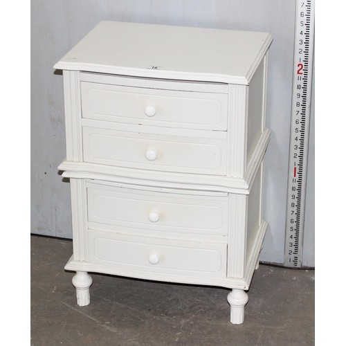 16 - A white 4 drawer chest