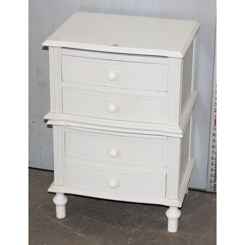 16 - A white 4 drawer chest