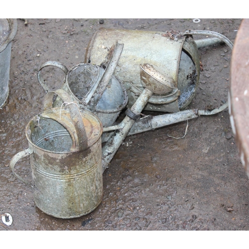 337 - 3 metal watering cans