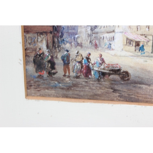 522 - 2 excellent quality antique watercolours, Ghent & Calais, Calais initialled E.G. 1866, the other lik... 