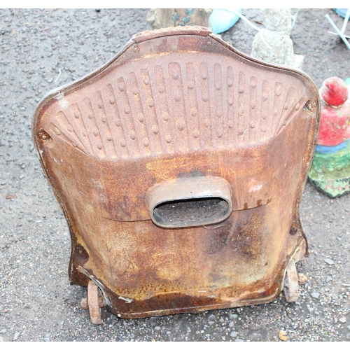 198 - An early 20th century Godin cast iron and enamel fire or stove