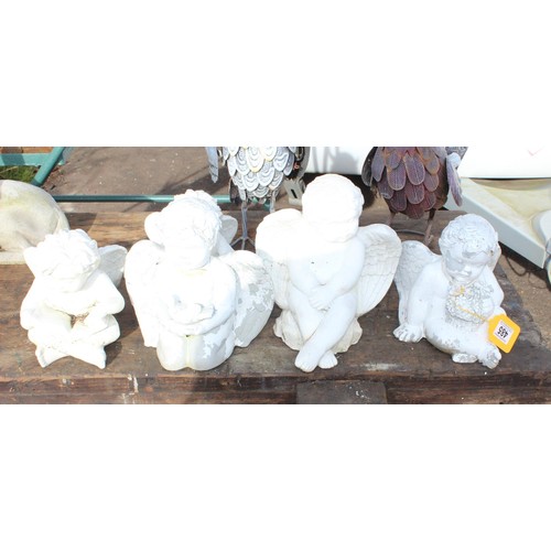 361 - 5 cherub garden ornaments