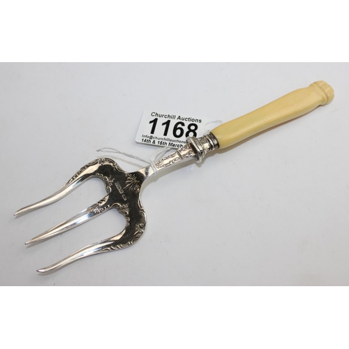 1168 - Victorian silver bread fork, Sheffield 1907 by Lee & Wigfull (Henry Wigfull)