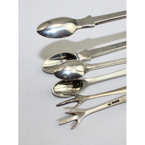 1169 - 3 pairs of silver sugar tongs, London 1853 & Sheffield 1902 & 1937, approx 109g gross