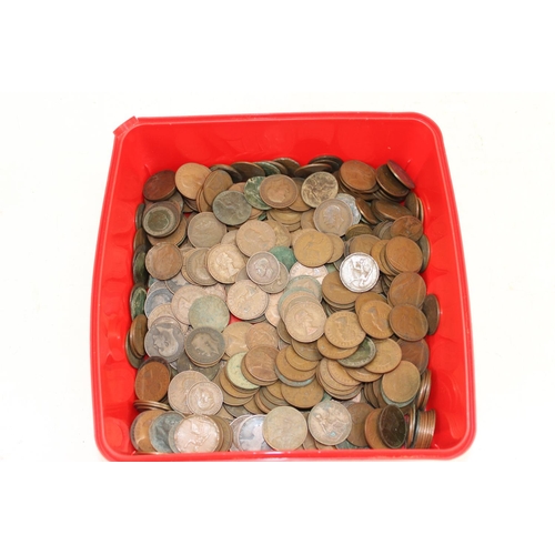 1319 - Large qty of assorted mainly copper coins, approx 4.4kg